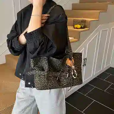 單倉 复古时尚小众高级感轻便百搭托特包 布 单肩包 常规 女款 多色