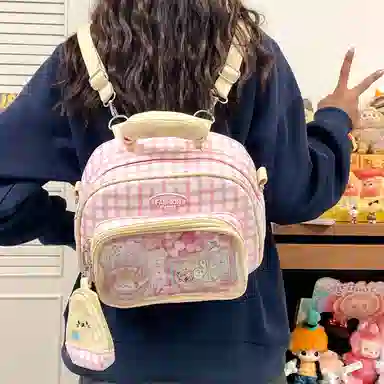 單倉 韩系百搭小清新学院萌系可爱旅行出游手提包 尼龙 痛包 常规 女款 多色