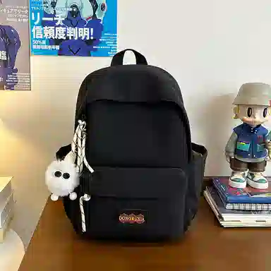 單倉 日系简约百搭小清新韩版轻便时尚外出旅游 尼龙 书包背包双肩包 男女同款情侣款 多色