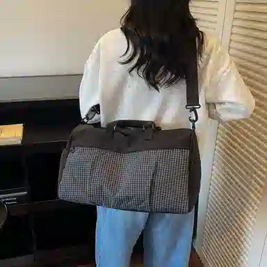 單倉 高级感简约时尚日常 布 旅行包 男女同款情侣款 多色