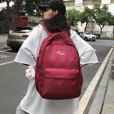 單倉 韩系高颜值扎染小众设计通勤百搭学院风背包初高中学生书包 尼龙 双肩包 常规 男女同款情侣款 白色/红色/蓝色/深蓝色