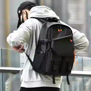 單倉 潮流简约通勤百搭背包多功能商务 牛津纺 双肩包 男款 多色
