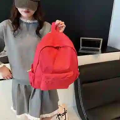 單倉 日系时尚高级感通勤百搭 牛津布 双肩包 常规 男女同款情侣款 多色