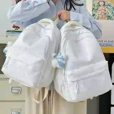 單倉 日系可爱碎花时尚印花设计高颜值背包初高中学生大容量学院风通勤百搭书包 尼龙 双肩包 常规 女款 粉色/黄色/紫色/红色/蓝色