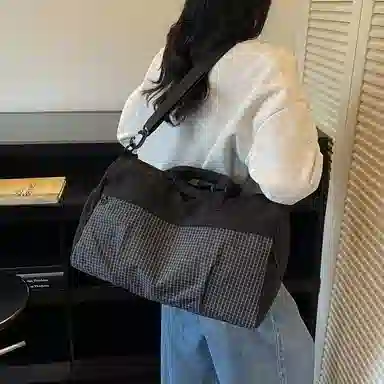 單倉 高级感简约时尚日常 布 旅行包 男女同款情侣款 多色