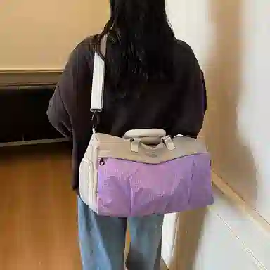 單倉 高级感简约时尚日常 布 旅行包 男女同款情侣款 多色
