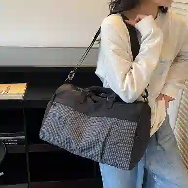 單倉 高级感简约时尚日常 布 旅行包 男女同款情侣款 多色