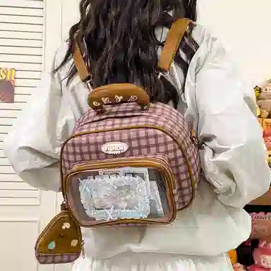 單倉 韩系百搭小清新学院萌系可爱旅行出游手提包 尼龙 痛包 常规 女款 多色