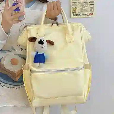單倉 休闲学生潮旅行电脑 尼龙 背包双肩包 男女同款情侣款 白色/黑色/红色/黄色/蓝色