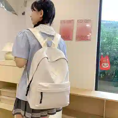 單倉 简约时尚设计休闲通勤百搭通勤百搭背包初高中学生大容量轻便耐磨书包 尼龙 双肩包 常规 男女同款情侣款 多色
