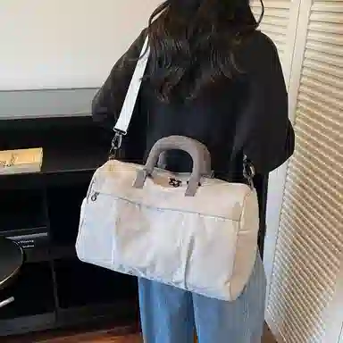 單倉 高级感简约时尚日常 布 旅行包 男女同款情侣款 多色