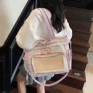 單倉 二次元小众多巴胺 布料 痛包 常规 女款 多色