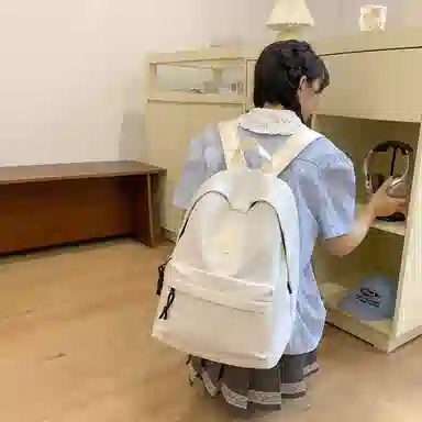 單倉 简约时尚设计休闲通勤百搭通勤百搭背包初高中学生大容量轻便耐磨书包 尼龙 双肩包 常规 男女同款情侣款 多色