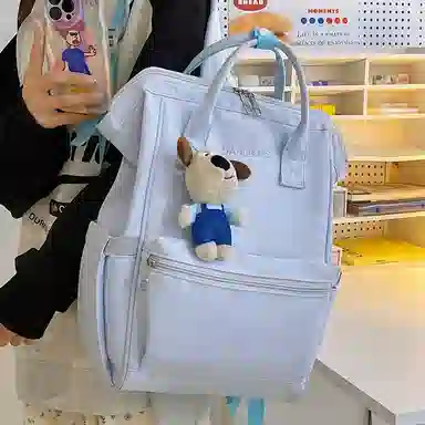 單倉 休闲学生潮旅行电脑 尼龙 背包双肩包 男女同款情侣款 白色/黑色/红色/黄色/蓝色