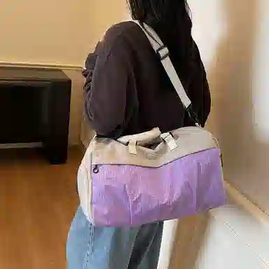 單倉 高级感简约时尚日常 布 旅行包 男女同款情侣款 多色