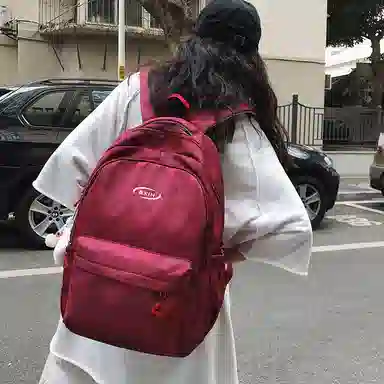 單倉 韩系高颜值扎染小众设计通勤百搭学院风背包初高中学生书包 尼龙 双肩包 常规 男女同款情侣款 白色/红色/蓝色/深蓝色