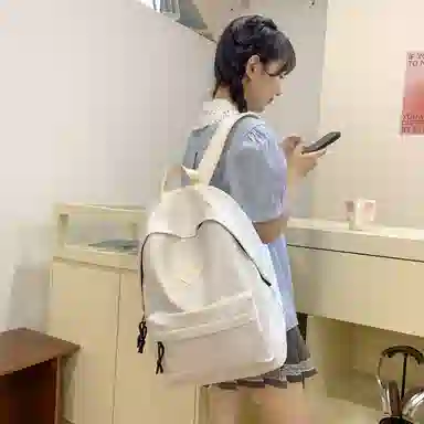 單倉 简约时尚设计休闲通勤百搭通勤百搭背包初高中学生大容量轻便耐磨书包 尼龙 双肩包 常规 男女同款情侣款 多色