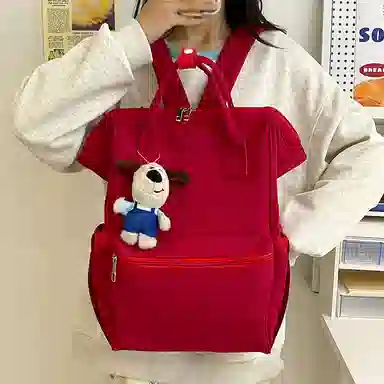 單倉 休闲学生潮旅行电脑 尼龙 背包双肩包 男女同款情侣款 白色/黑色/红色/黄色/蓝色