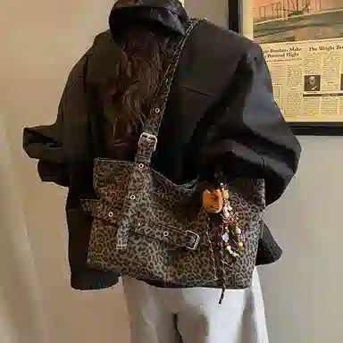 單倉 复古时尚小众高级感轻便百搭托特包 布 单肩包 常规 女款 多色