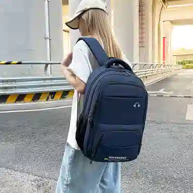 單倉 初中高中学生旅行商务 牛津纺 双肩包 男女同款情侣款 灰色/黑色/卡其色/蓝色