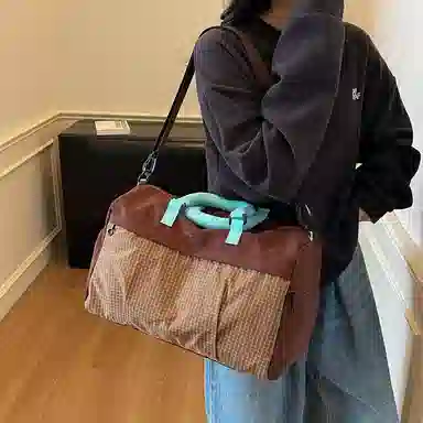 單倉 高级感简约时尚日常 布 旅行包 男女同款情侣款 多色