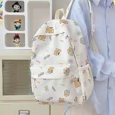 單倉 可爱潮流时尚设计通勤百搭背包 尼龙 双肩包 女款 多色
