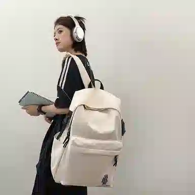 單倉 日韩系通勤百搭学院风小众背包设计大容量轻便 尼龙 双肩包 常规 男女同款情侣款 多色
