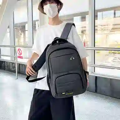 單倉 初中高中学生旅行商务 牛津纺 双肩包 男女同款情侣款 灰色/黑色/卡其色/蓝色