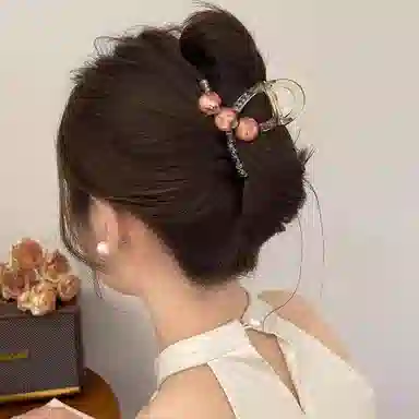 水中玉 优雅气质抓夹中号鲨鱼夹发卡后脑勺盘发高级感发饰 亚克力 发夹 女款