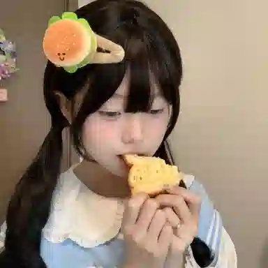 水中玉 可爱毛绒汉堡夹子前额刘海碎发发卡卡通趣味侧边夹头饰 合金 发夹 女款