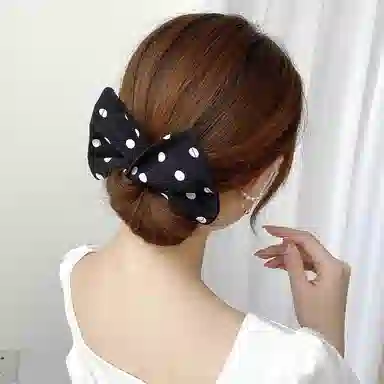 水中玉 懒人魔术蝴蝶结扭扭夹盘发头饰丸子头神器花苞发饰 合金 发夹 女款