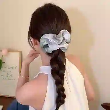 水中玉 静谧油画大肠发圈高级感扎头发小众气质发绳头饰 皮筋 头绳 女款