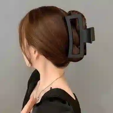 水中玉 黑色大号抓夹鲨鱼夹发卡简约高级感后脑勺夹子头饰发抓 亚克力 发夹 女款