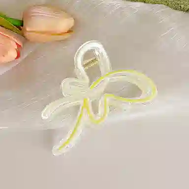 水中玉 果冻渐变蝴蝶抓夹女高级感盘发鲨鱼夹大号发量多发卡头饰 发夹 女款