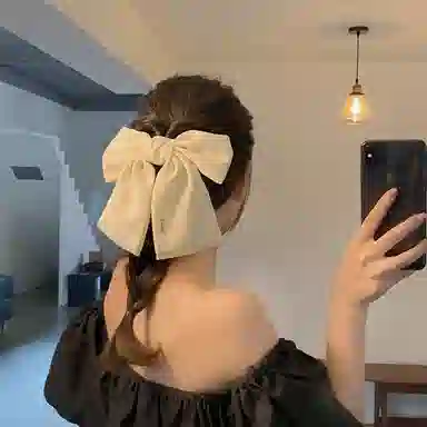 水中玉 大蝴蝶结弹簧夹发卡后脑勺顶夹夹子 发夹 女款