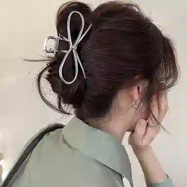 水中玉 简约金属大号抓夹高级感气质后脑勺发抓盘发鲨鱼夹 发夹 女款