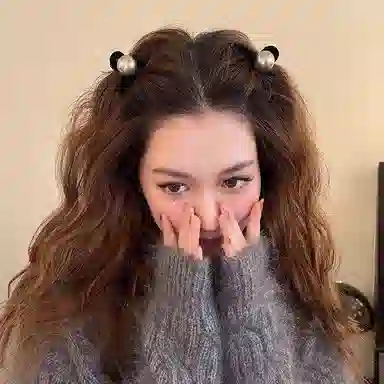 水中玉 珍珠植绒小抓夹公主头发卡前额侧边刘海夹半扎发高级感夹子头饰 亚克力 发夹 女款