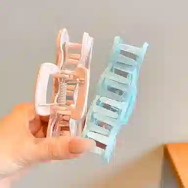 水中玉 多巴胺方形抓夹中号发卡后脑勺高级感发饰鲨鱼夹子头饰 亚克力 发夹 女款