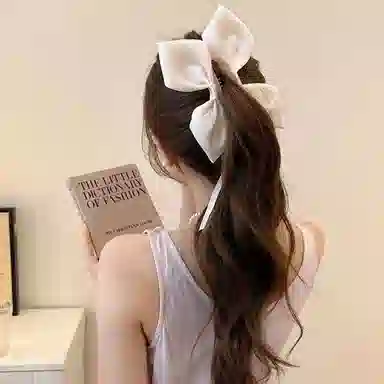 水中玉 芭蕾风缎面蝴蝶结猫耳飘带甜美#好运 亚克力 发夹 女款