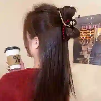 水中玉 仿珍珠抓夹大号鲨鱼夹后脑勺盘发发卡高级感夹子头饰 亚克力 发夹 女款