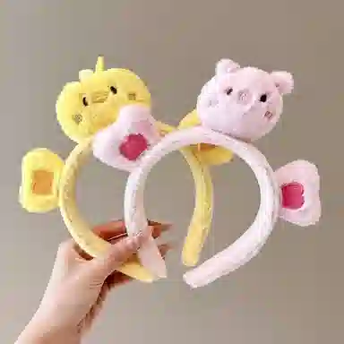 水中玉 秋冬毛绒头箍高级感洋气时尚发捆卡通发卡发饰 布艺 发箍 女款