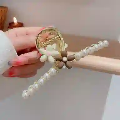 水中玉 抓夹夏季大号鲨鱼夹后脑勺金属发卡夹子 发夹 女款