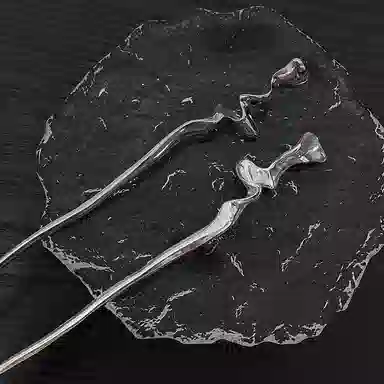 水中玉 冷淡风银色 女新中式古风 发簪 女款