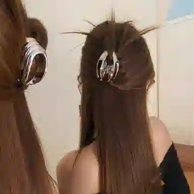 水中玉 高马尾固定神器抓夹高级感洋气时尚鲨鱼夹小号气质发卡头饰 合金 发夹 女