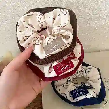 水中玉 秋冬针织大肠发圈可爱扎头皮筋高弹力耐用发绳头饰 布艺 头绳 女款