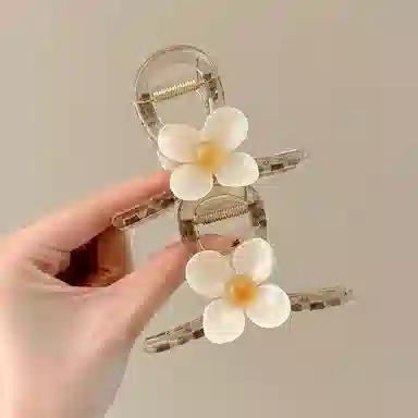 水中玉 花朵抓夹小号鲨鱼夹后脑勺夹子发量少头发发卡头饰 亚克力 发夹 女款