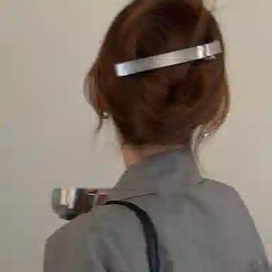 水中玉 韩系简约发卡高级感盘发鸭嘴夹子头饰大号一字夹 合金 发夹 女款