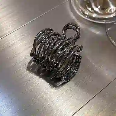 水中玉 拽酷少女金属高马尾抓夹高级感后脑勺夹子 发夹 女款