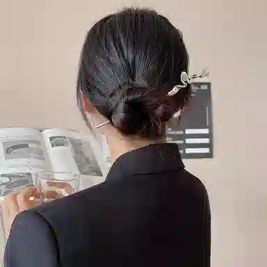 水中玉 冷淡风银色 女新中式古风 发簪 女款