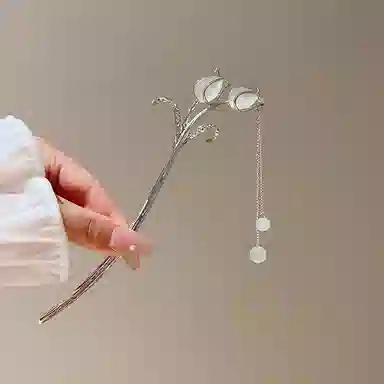 水中玉 新中式女高级金属感步摇簪子发饰汉服马面裙头饰 发簪 女款